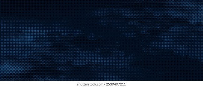 Punkt weiße blaue Welle Licht Bildschirm Farbverlauf Textur Hintergrund. Abstrakte Technologie