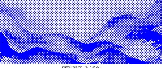 Dot white blue wave light screen gradient texture background. Abstract technology big data digital background. eps 10