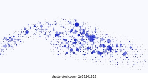 Dot white blue wave light screen gradient texture background. Abstract technology big data digital background. vector illustration eps 10