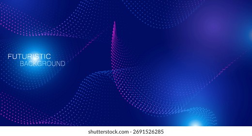 Fondo de textura de gradiente de pantalla de luz de onda azul blanco. Fondo digital de big data de tecnología Abstractas. Renderización 3D.