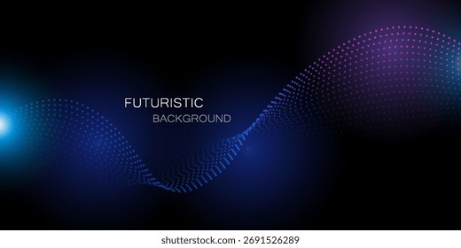 Fondo de textura de gradiente de pantalla de luz de onda azul blanco. Fondo digital de big data de tecnología Abstractas. Renderización 3D.