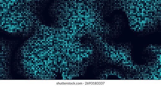 Dot white blue wave light screen gradient texture background. Abstract  technology big data digital background. 3d rendering.