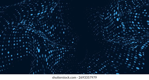 Ponto branco onda azul luz tela gradiente textura backgroun.eps 10