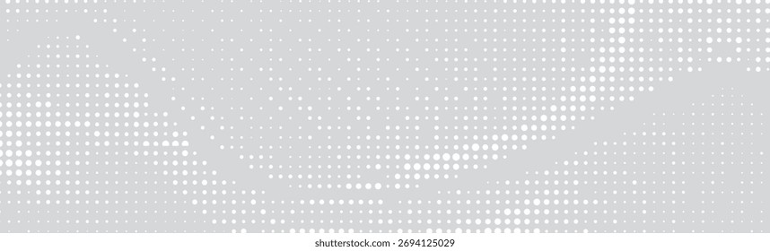 Cor branca com ponto no fundo cinza. Vetor de meio-tom de textura de tecnologia
