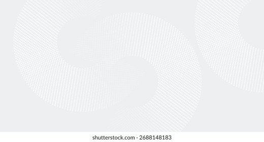 Dot white glowing geometric lines on gray background. Modern shiny blue circle lines pattern simple modern
