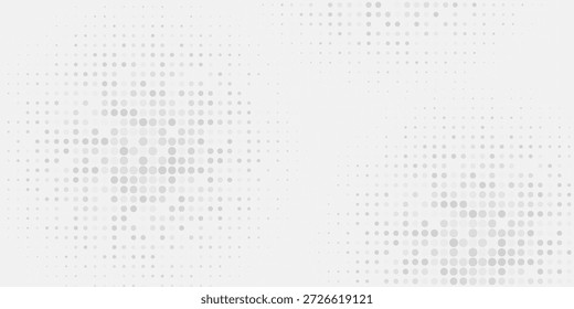 Dot white gray pattern gradient texture background. Abstract  technology big data digital background. 3d rendering.