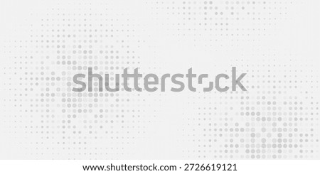 Dot white gray pattern gradient texture background. Abstract  technology big data digital background. 3d rendering.