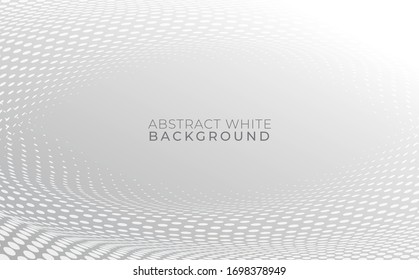 Dot white gray wave light technology texture background. Abstract big data digital concept. 3d rendering.