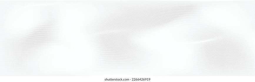 Dot white gray wave light technology texture background. Abstract big data digital concept