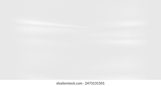 Dot white gray wave light technology texture background. Abstract big data digital concept	