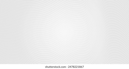 Dot white gray wave light technology texture background. Abstract big data digital concept