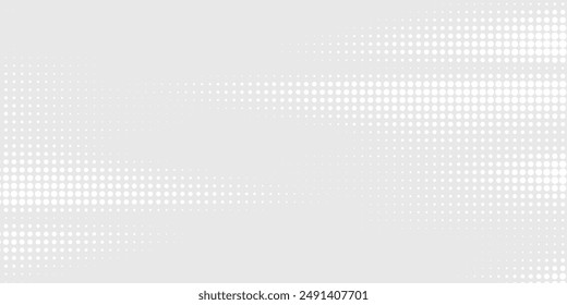 Dot white gray wave light technology texture background. Abstract big data digital concept.	