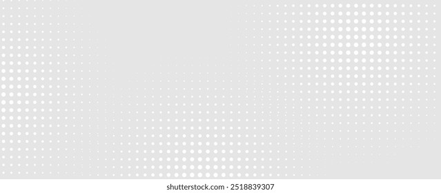 Dot white gray wave light technology texture background. Abstract big data digital concept. vector