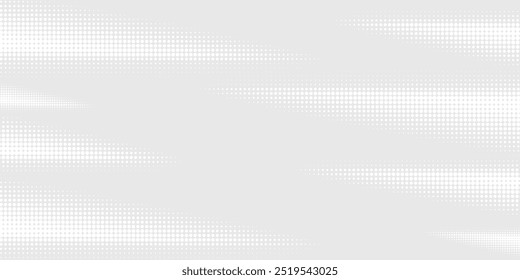 Dot white gray wave light technology texture background. Abstract big data digital concept.