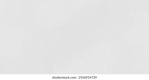 Dot white gray wave light technology texture background. Abstract big data digital concept modern white and grey dots halftone