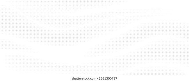 Dot white gray wave light technology texture background. Abstract big data digital concept. vector Illustration