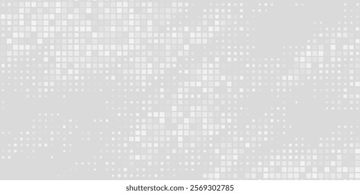 Dot white gray wave light technology texture background. Abstract big data digital concept.