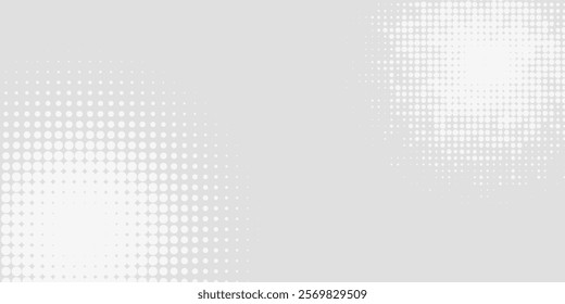 Dot white gray wave light technology texture background. Abstract big data digital concept. 