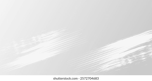 Dot white gray wave light technology texture background. Abstract big data digital concept.
