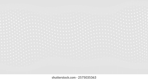 Dot white gray wave light technology texture background. Abstract big data digital concept