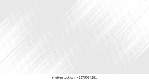 Dot white gray wave light technology texture background. Abstract big data digital concept modern white background
