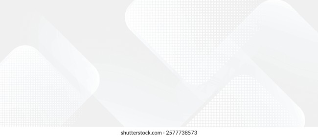 Dot white gray wave light technology texture background. Abstract big data digital concept.