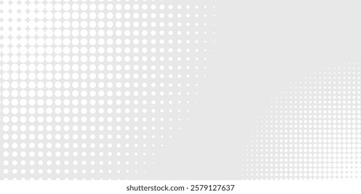 Dot white gray wave light technology texture background. Abstract big data digital concept.