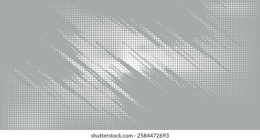 Dot white gray wave light technology texture background. Abstract big data digital concept