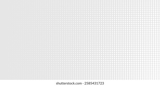 Dot white gray wave light technology texture background. Abstract  modern dots halftone