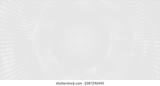 Dot white gray wave light technology texture background. Abstract big data digital concept.