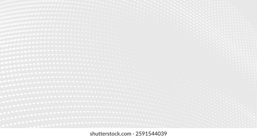Dot white gray wave light technology texture background.