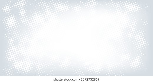 Dot white gray wave light technology texture background. Abstract big data digital concept modern halftone