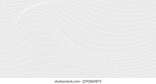 Dot white gray wave light technology texture background. Abstract big data digital concept. 3d rendering.
