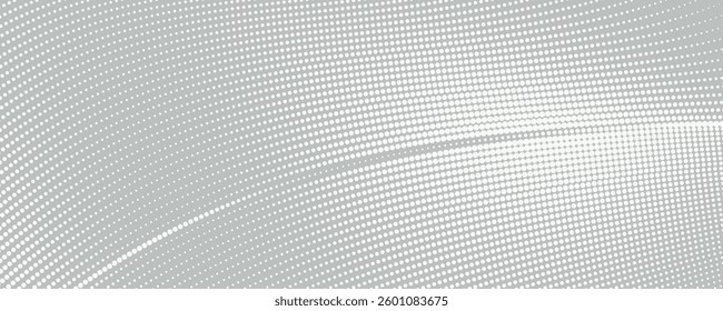 Dot white gray wave light technology texture background. Abstract big data digital concept. 3d rendering.