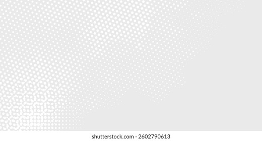 Dot white gray wave light technology texture background. Abstract modern grey