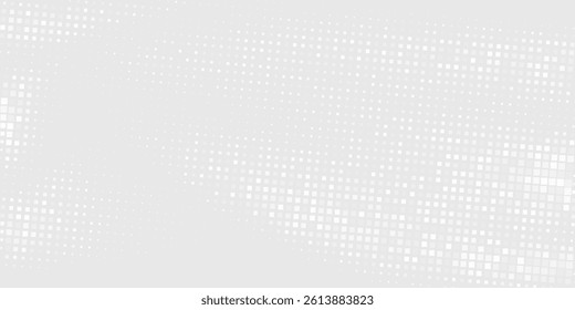 Dot white gray wave light technology texture background. Abstract big data digital concept geometric. vector illustration.