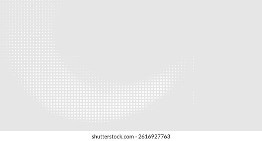 Dot white gray wave light technology texture background. Abstract big data digital concept.	