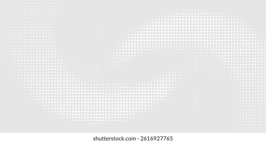 Dot white gray wave light technology texture background. Abstract big data digital concept.	