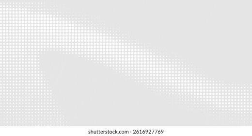 Dot white gray wave light technology texture background. Abstract big data digital concept.