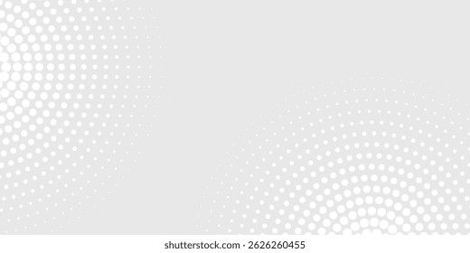 Dot white gray wave light technology texture background. Abstract big data digital concept.	