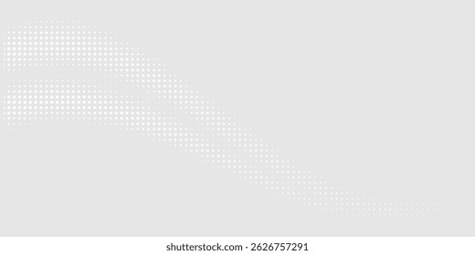 Dot white gray wave light technology texture background. Abstract big data digital concept.	