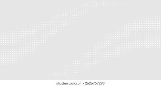 Fundo de textura da tecnologia da luz da onda cinza branca do ponto. Resumo conceito digital de big data.	