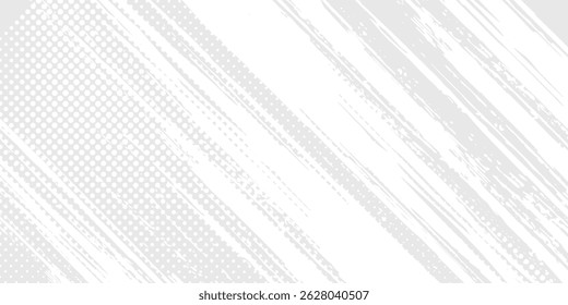 Punkt weiße graue Welle Licht Technologie Textur Hintergrund. Abstrakt Big Data digitales Konzept moderne Kunst weiß