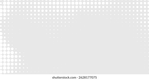 Fundo de textura da tecnologia da luz da onda cinza branca do ponto. Resumo conceito digital de big data.