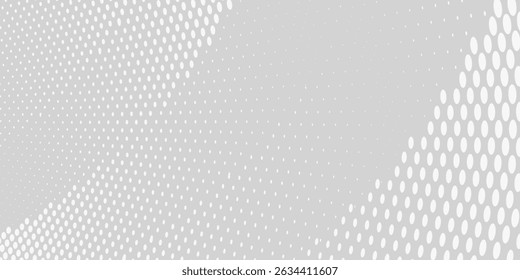 Dot white gray wave light technology texture background. Abstract big data digital concept.