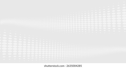 Fundo de textura da tecnologia da luz da onda cinza branca do ponto. Resumo conceito digital de big data.	