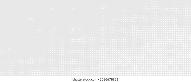 Dot white gray wave light technology texture background. Abstract big data digital concept.