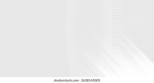 Dot white gray wave light technology texture background. Abstract big data digital concept modern dotted grey arts white
