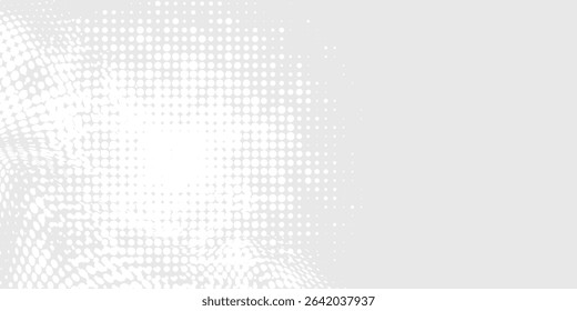 Dot white gray wave light technology texture background. Abstract big data digital concept dot modern arts