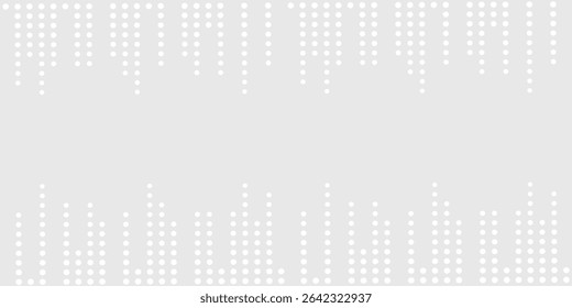 Fundo de textura da tecnologia da luz da onda cinza branca do ponto. Resumo conceito digital big data.vetor eps10